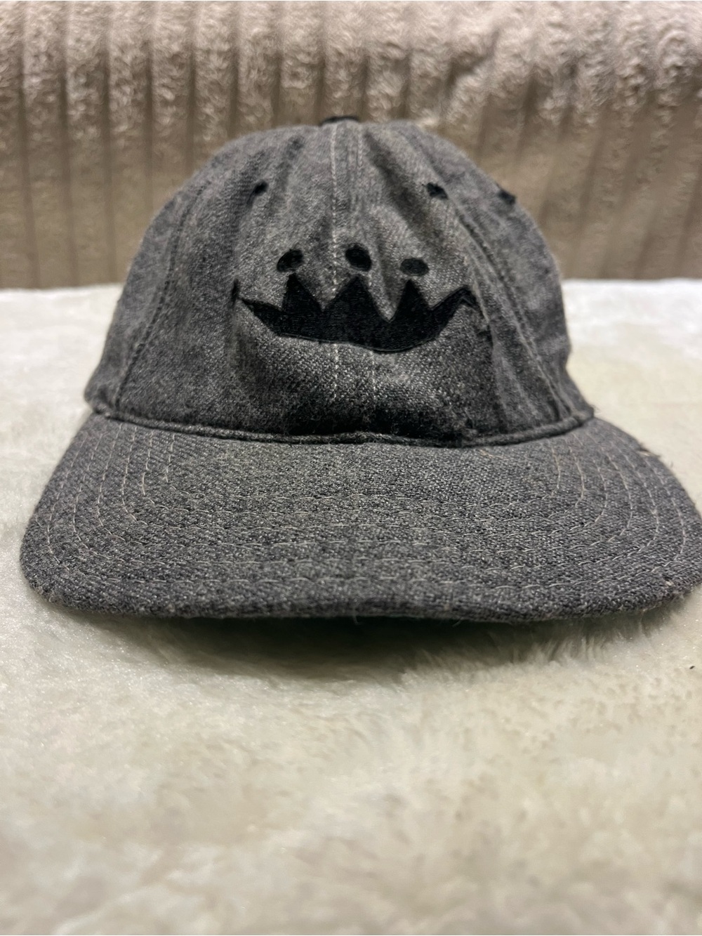 Stussy Gray Crown Logo Baseball Cap